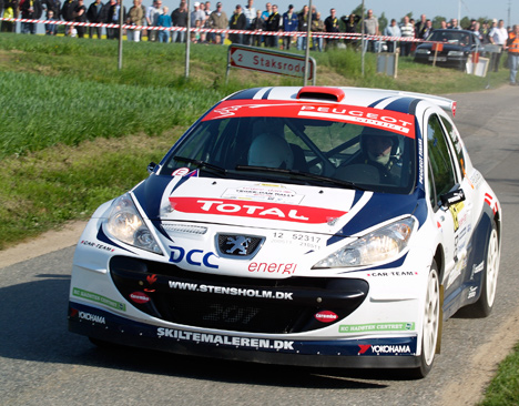 Hegelund har vundet et rallysprint i år i sin Peugeot 207 Super 2000.